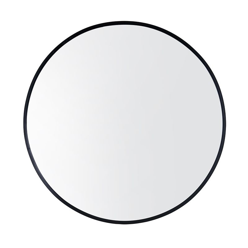 MIRROR | Round Black Aluminum Framed Non-luminous Wall Mirror 600mm 800mm