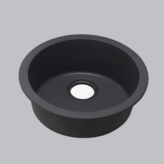 SINK |  Granite Quartz Stone Kitchen/Laundry Sink Round Single Bowl Top/Under Mount 460mm