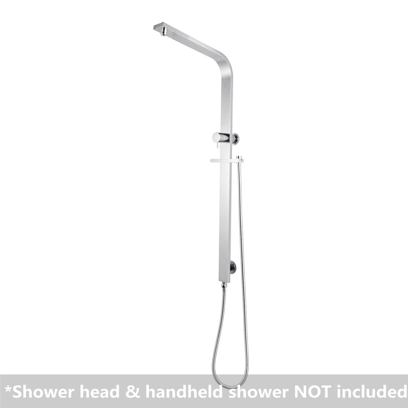 SHOWER STATION | Square Shower Station without Shower Head and Handheld Shower(Wide Rail)