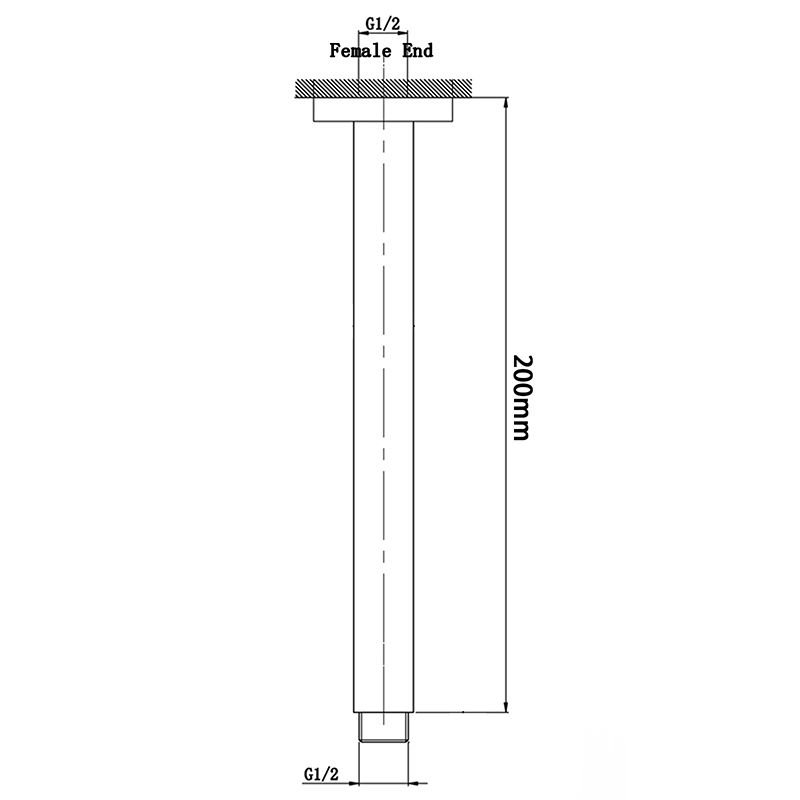 SHOWER ARM | Square Shower Arm 200mm/300mm