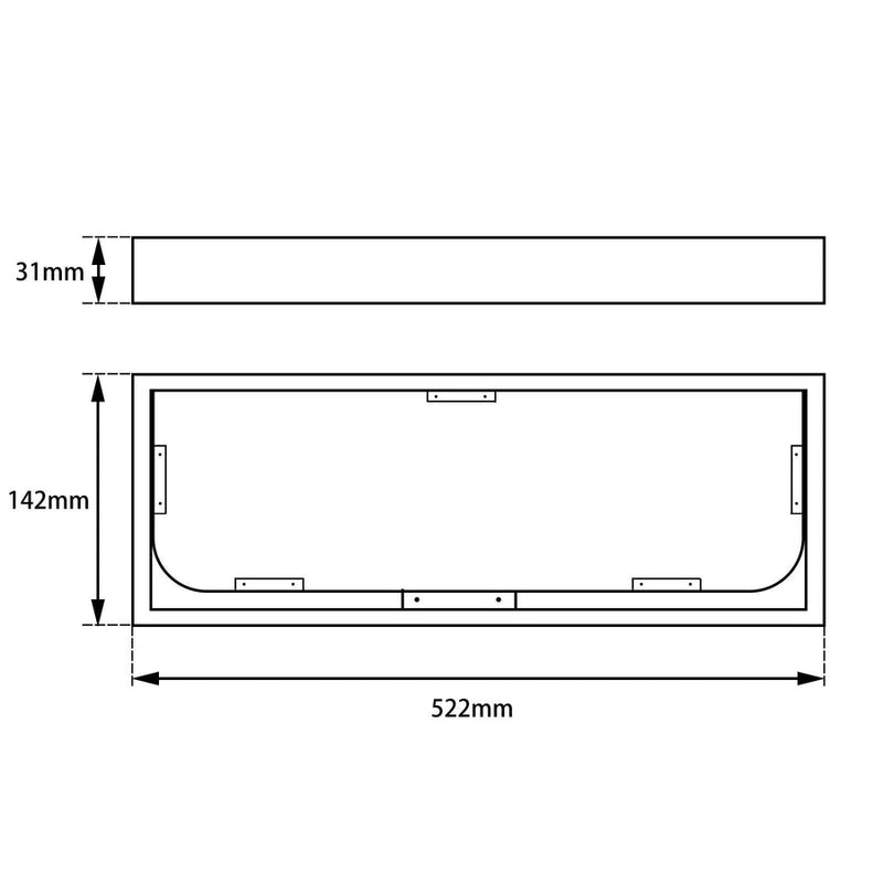 Shelving | TSI Ivano Glass shelf 600mm