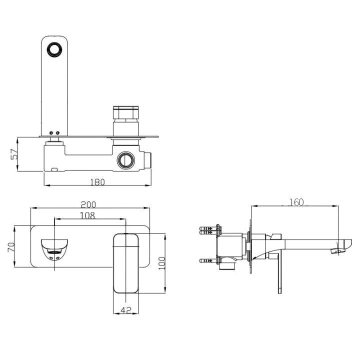 Wall Mixer with Spout | tsi IVANO