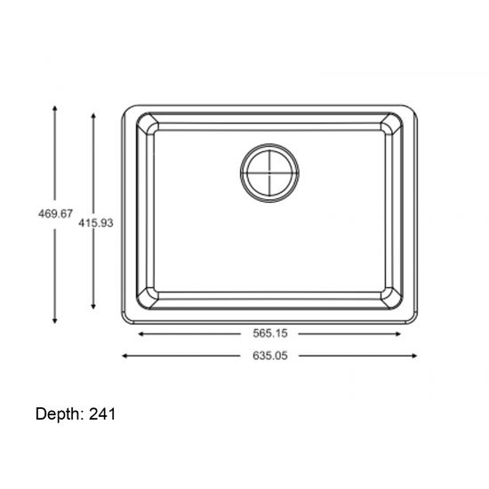 SINK |  Granite Quartz Stone Undermount Kitchen Sink Single Bowl