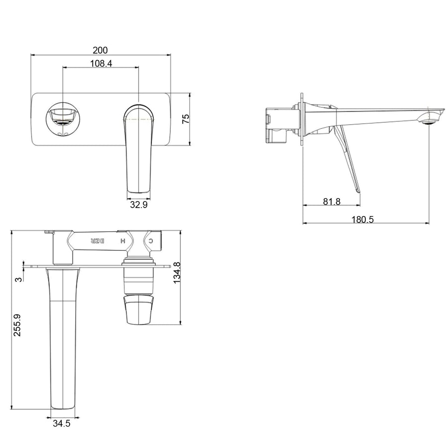 Wall Mixer with Spout | tsi AU
