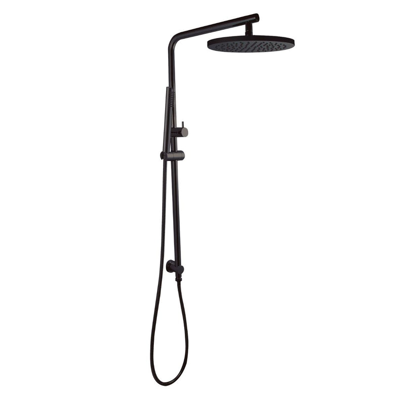 SHOWER STATION | Pentro 250mm Matt Black Round Handheld Shower Station