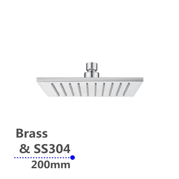 SHOWER HEAD | Square Brass Shower Head 200mm/250mm/300mm