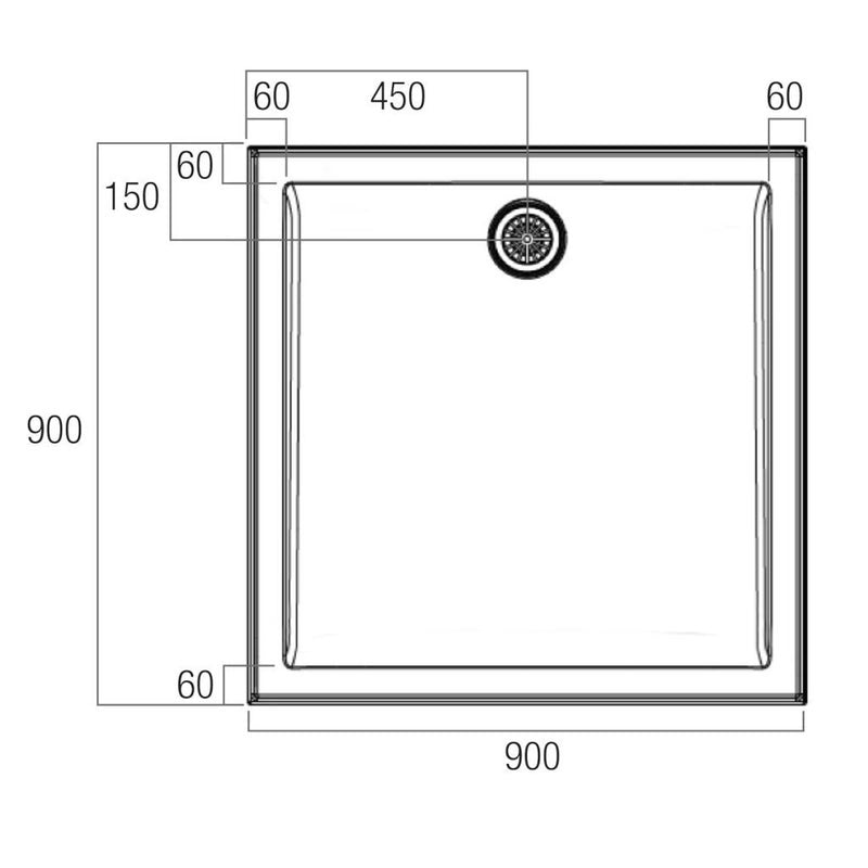 Shower Base Rectangle Vue Stonelite