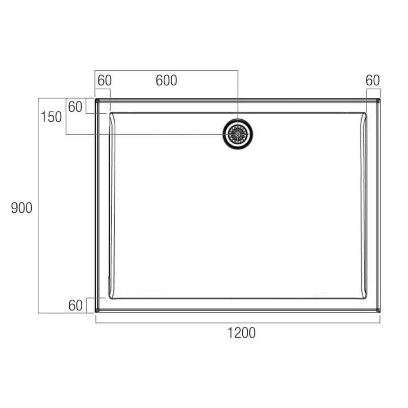 Shower Base Rectangle Vue Stonelite