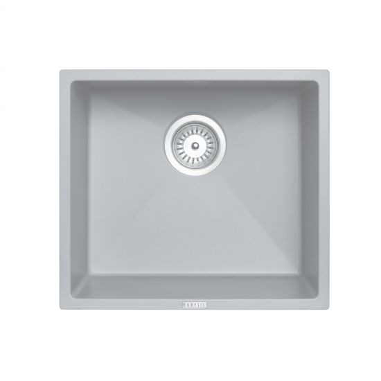 SINK |  457 x 406 x 200mm Carysil Single Bowl Granite Stone Kitchen/Laundry Sink Top/Flush/Under Mount