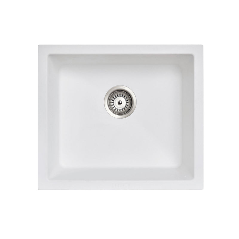 SINK |  533 x 457 x 205mm Carysil Single Bowl Granite Kitchen/Laundry Sink Top/Flush/Under Mount