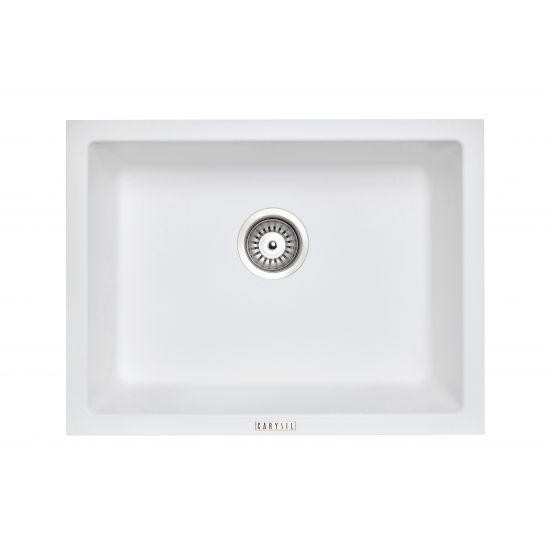 SINK |  610 x 457 x 205mm Carysil Single Big Bowl Granite Kitchen/Laundry Sink Top/Flush/Under Mount