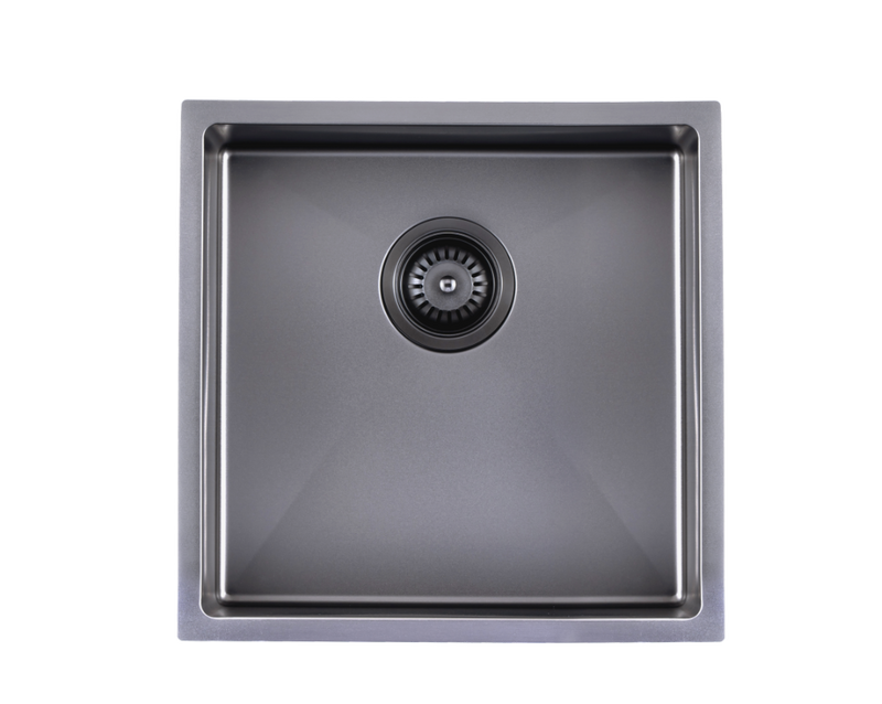 Sink |  440x440x205mm  Satin Stainless Steel Handmade Single Bowl Sink for Flush Mount and Undermount