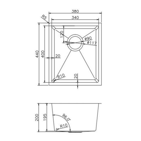 SINK | 1.2mm Handmade Top/Undermount Single Bowl Kitchen Sink