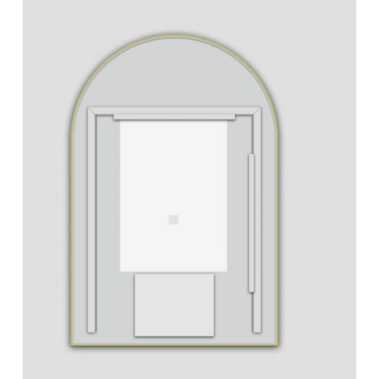 MIRROR | Arch Framed 3 Color Mirror 600X900mm Touch Sensor Black Gold