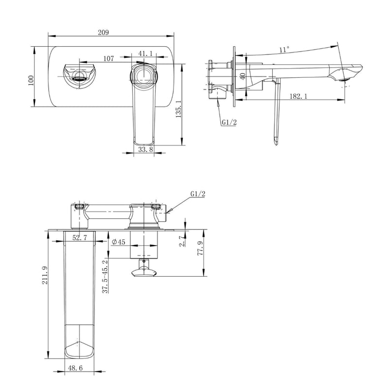 Wall Mixer with Spout | tsi NORICO ESPERIA