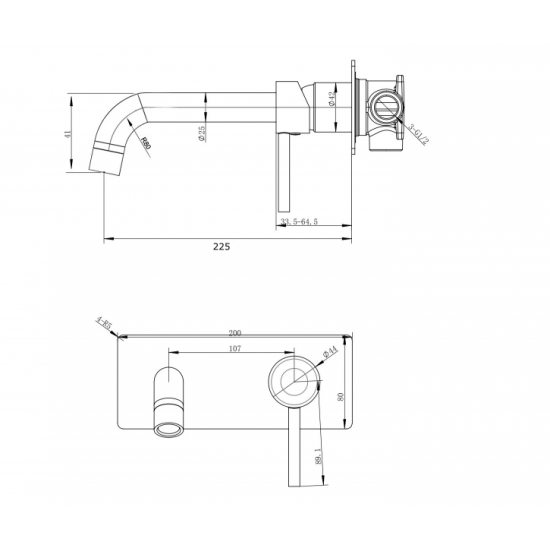 Wall mixer spout |  linkware Pentro