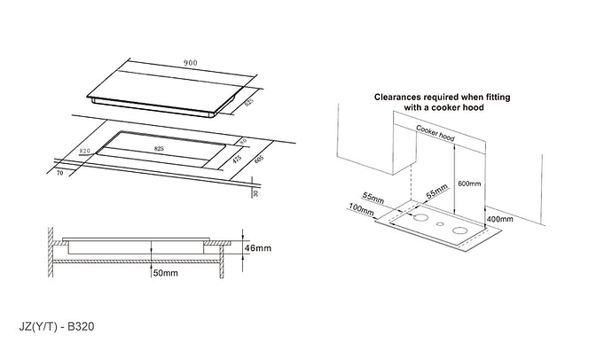 COOKTOP | ROBAM B320 Glass 3 Burner (900mm)