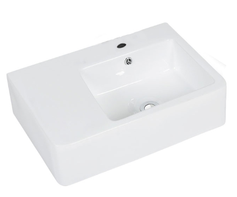 BASIN | KDK Ultra Slim Gloss White Art Basin (Wall Hung with Overflow)