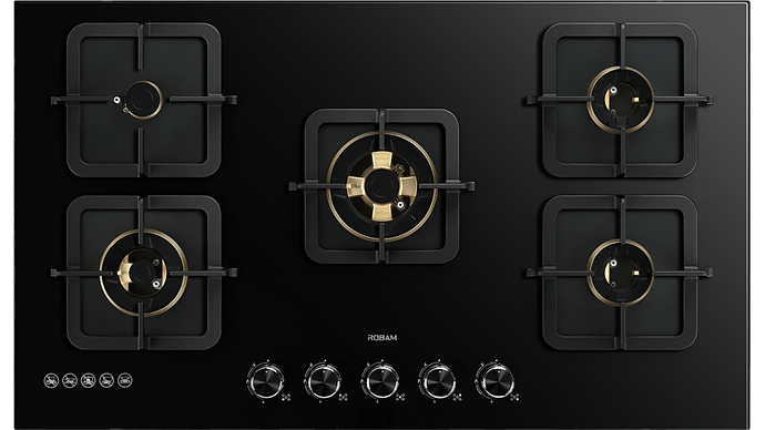 COOKTOP | ROBAM B520 Glass 5 Burner (900mm)