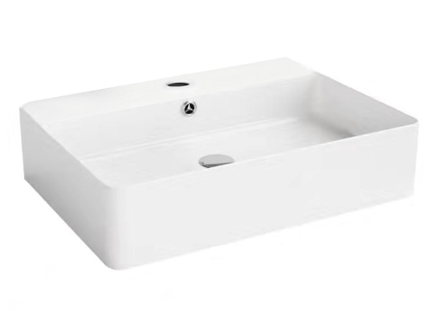 BASIN | KDK Ultra Slim Gloss White Art Basin (Wall Hung with Overflow)