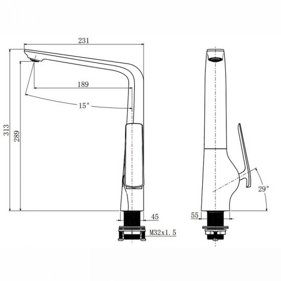 BASIN/SINK MIXER | Esperia Kitchen Mixer