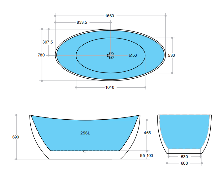 BATHTUB | KDK Evie KBT-4 Free Standing Bathtub