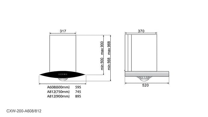 RANGEHOODS | ROBAM Glider A608