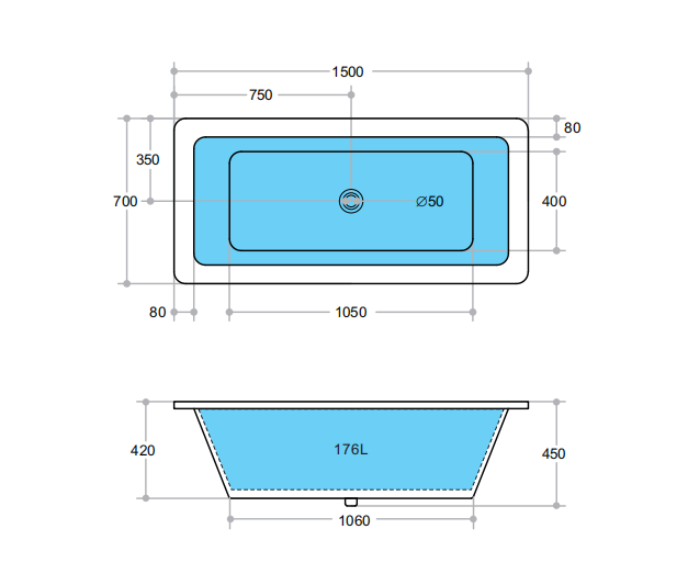 BATHTUB | KDK KBT-1 Dunton Insert Bath