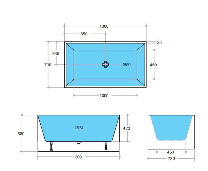 BATHTUB | KDK Theo KBT-9 Free Standing Bathtub