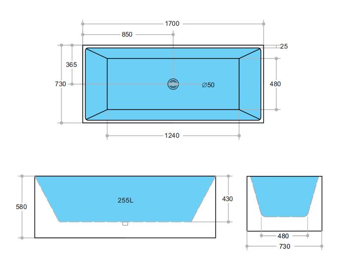 BATHTUB | KDK Theo KBT-9 Free Standing Bathtub