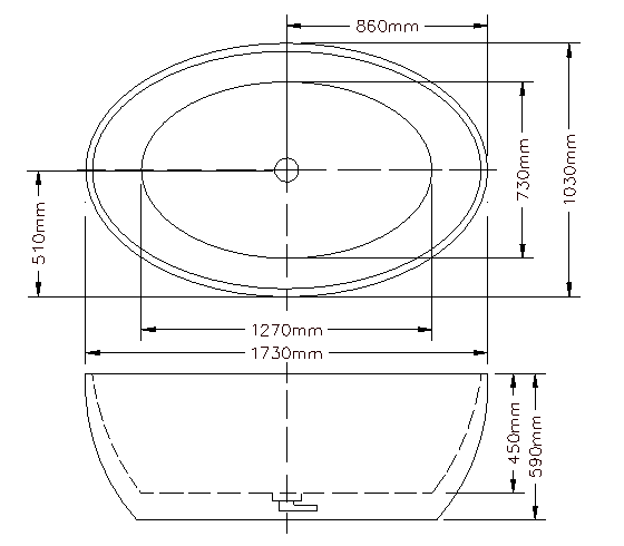 BATHTUB | KDK Lucia LBT1800 Free Standing Bathtub