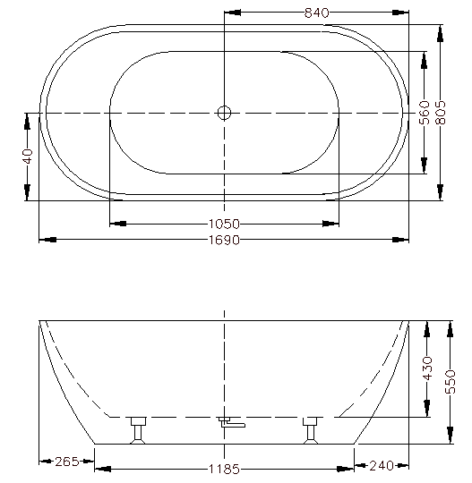 BATHTUB | KDK Olivia OVBT Free Standing Bathtub