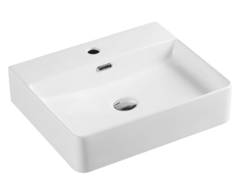 BASIN | KDK Ultra Slim Gloss White Art Basin (Wall Hung with Overflow)