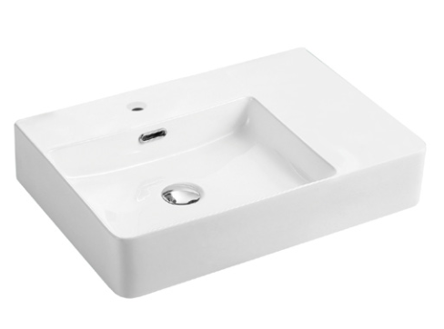 BASIN | KDK Ultra Slim Gloss White Art Basin (Wall Hung with Overflow)