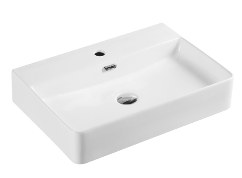 BASIN | KDK Ultra Slim Gloss White Art Basin (Wall Hung with Overflow)