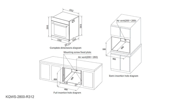 OVEN | ROBAM R312 Touch Oven 600