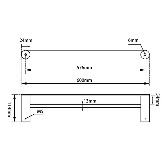 TOWEL RAIL | RUSHY Double Towel Rail