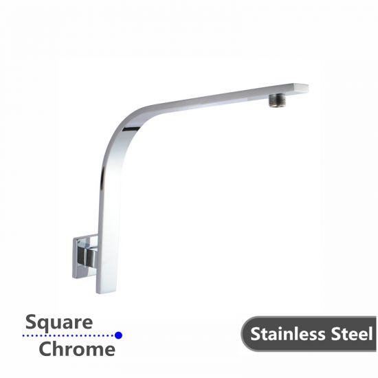 SHOWER ARM |Square Gooseneck Wall Shower Arm