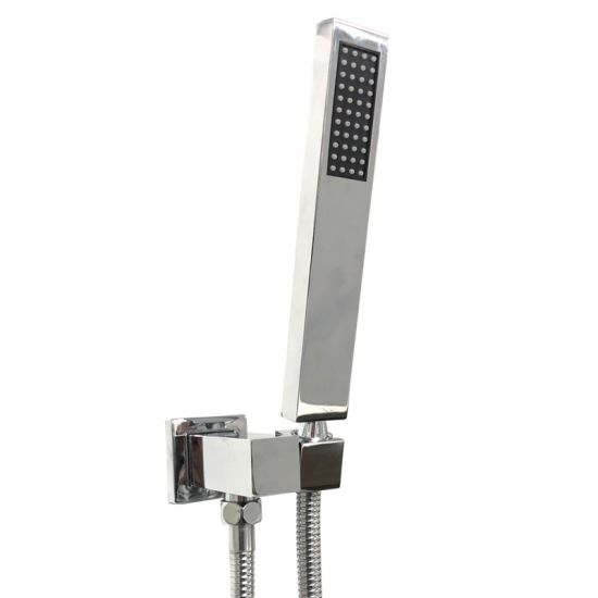 SHOWER HEAD | Square Hand Shower Rail with Handheld Shower Set