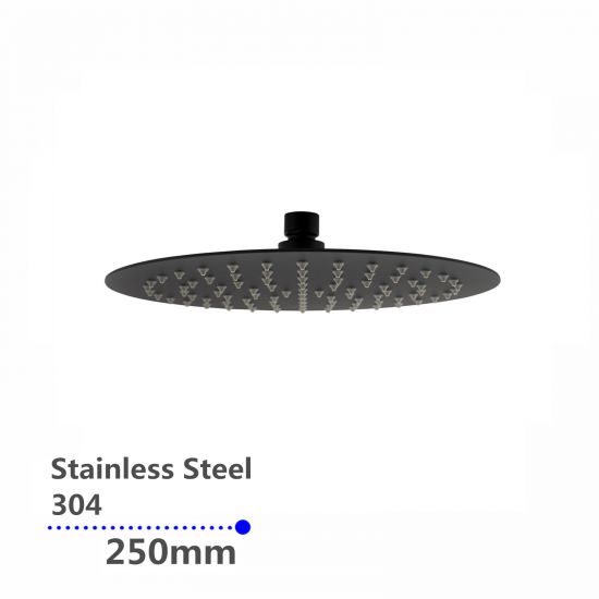 SHOWER HEAD | Super-slim Round Rainfall Shower Head 250mm