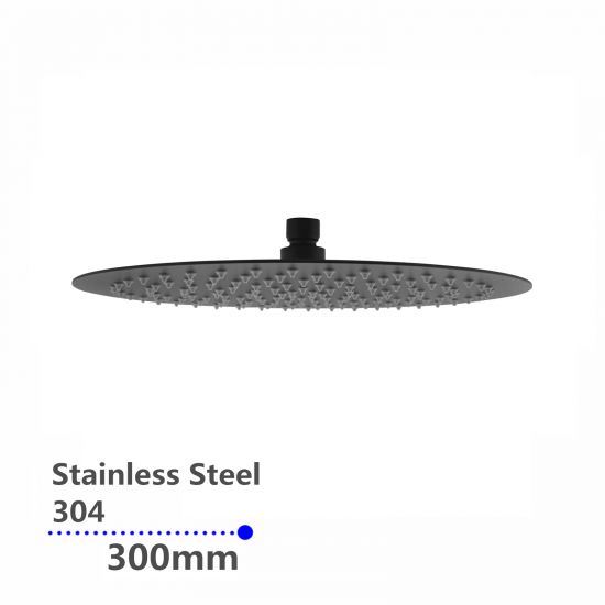 SHOWER HEAD | Super-slim Round Rainfall Shower Head 300mm