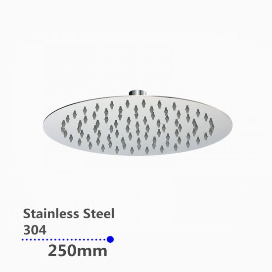 SHOWER HEAD | Super-slim Round Rainfall Shower Head 250mm