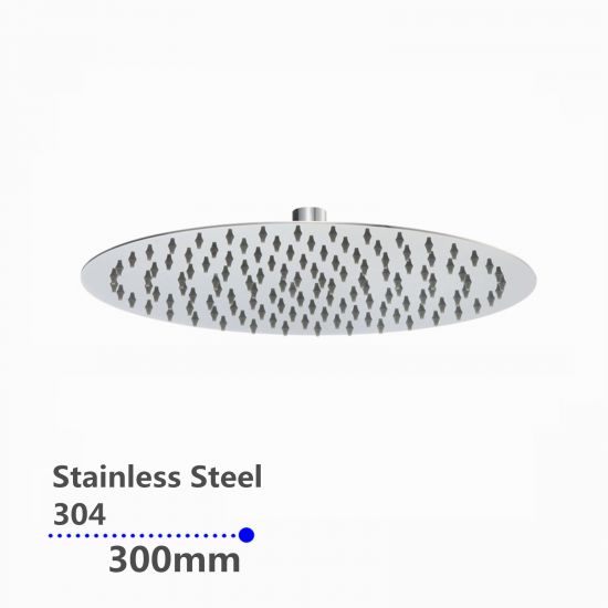 SHOWER HEAD | Super-slim Round Rainfall Shower Head 300mm