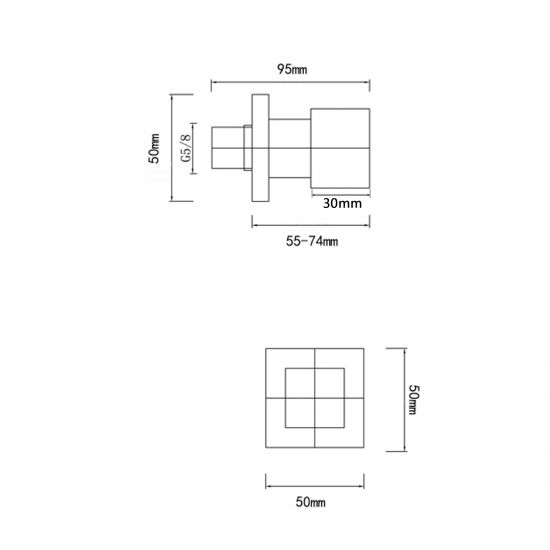 WALL TAPS | VOG Cubic Shower Wall Taps